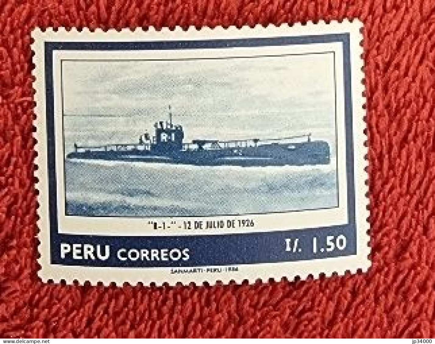 PEROU Sous Marin "R1" 12 De Julio De 1926. Yvert N° ** MNH - Submarinos