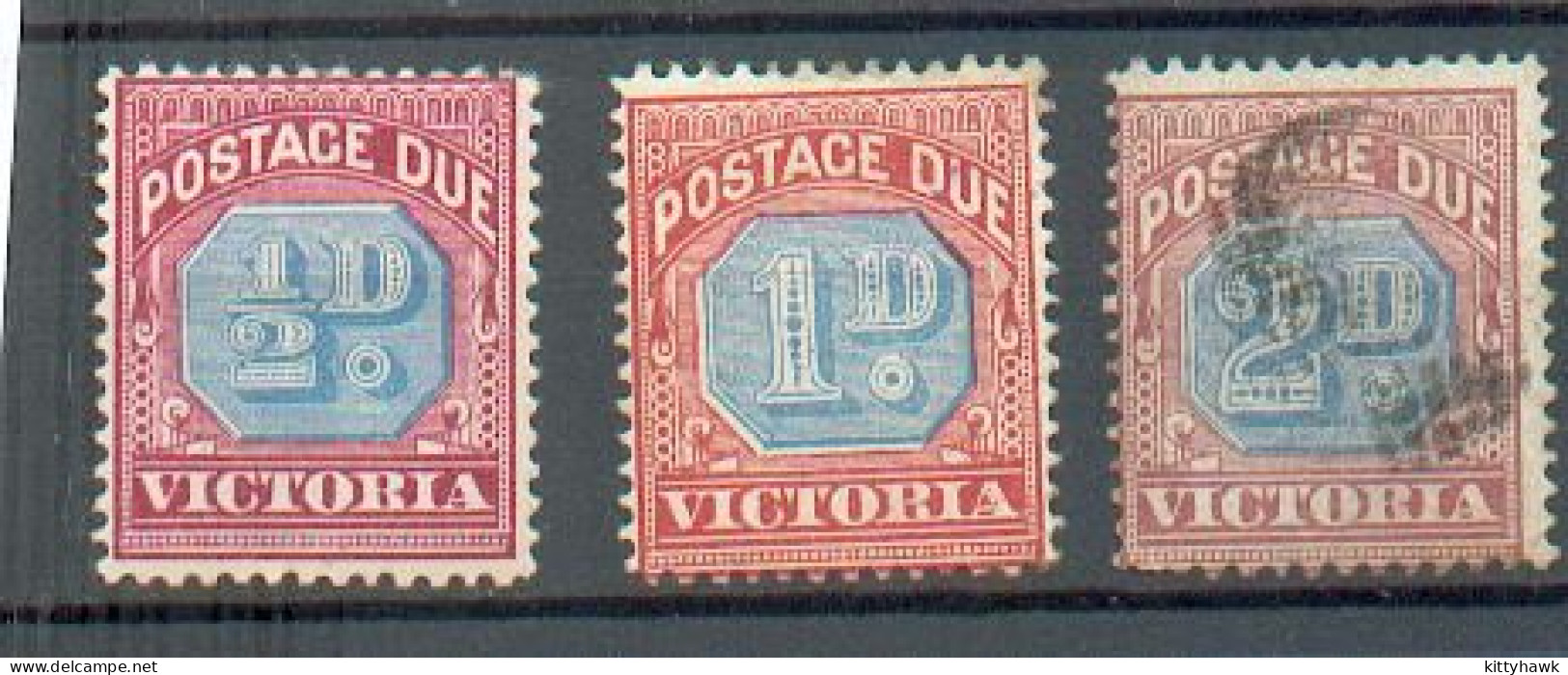 B 205 - VICTORIA - YT Taxe 1 * - 2 * - 3a ° Obli - Mint Stamps