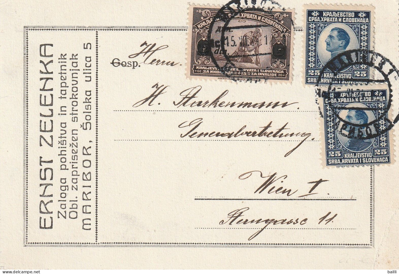 Yougoslavie Carte Maribor Pour L'Autriche 1924 - Lettres & Documents