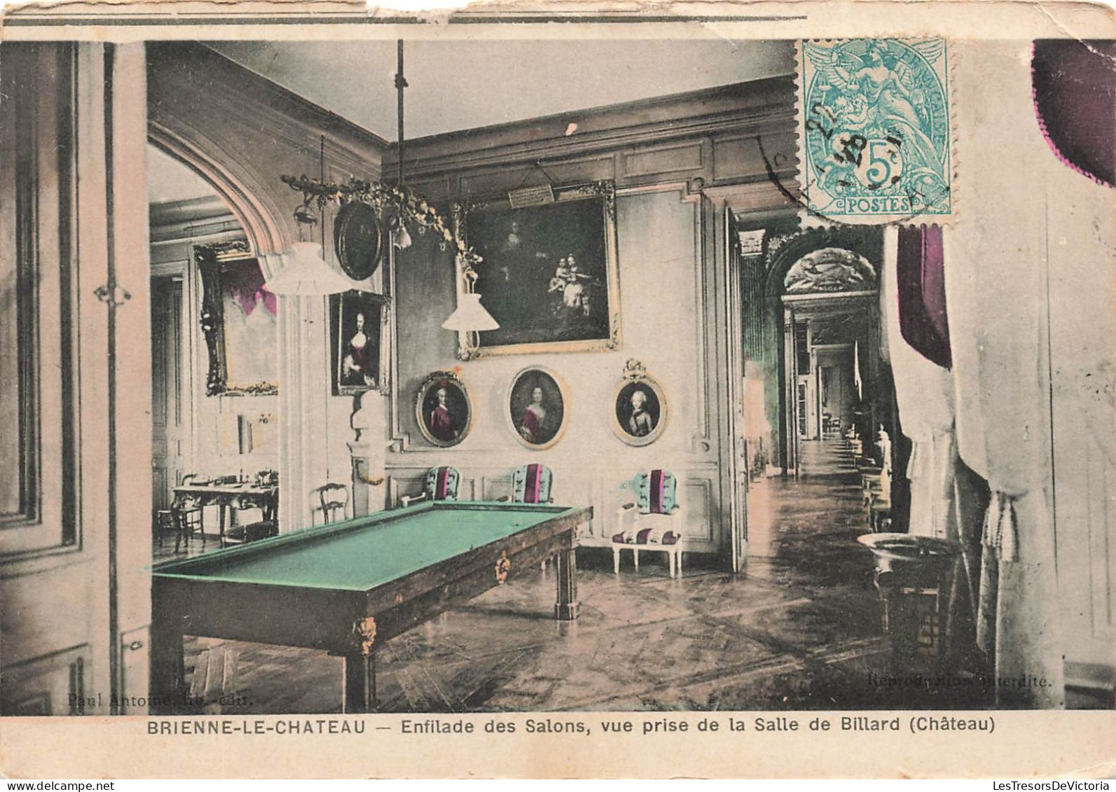 FRANCE - Brienne Le Chateau - Enfilade Des Salons Vue Prise De La Salle De Billard - Colorisé - Carte Postale Ancienne - Sonstige & Ohne Zuordnung