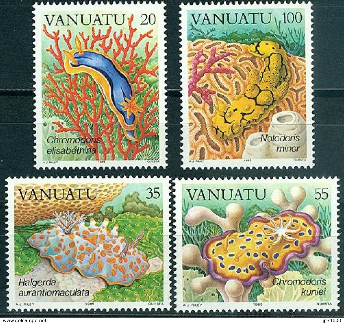 VANUATU, Faune Marine, Nudibranches, Yvert N°727/30. MNH,** Neuf Sans Charnière - Marine Life