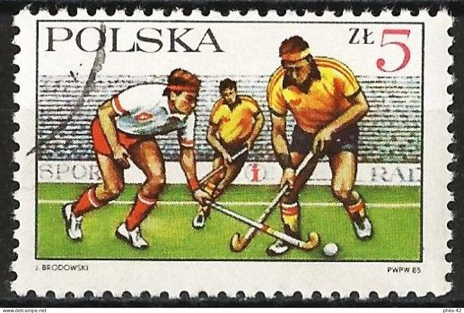 Poland 1985 - Mi 2990 - YT 2802 ( Polish Field Hockey, 60th Anniv.) - Hockey (sur Gazon)