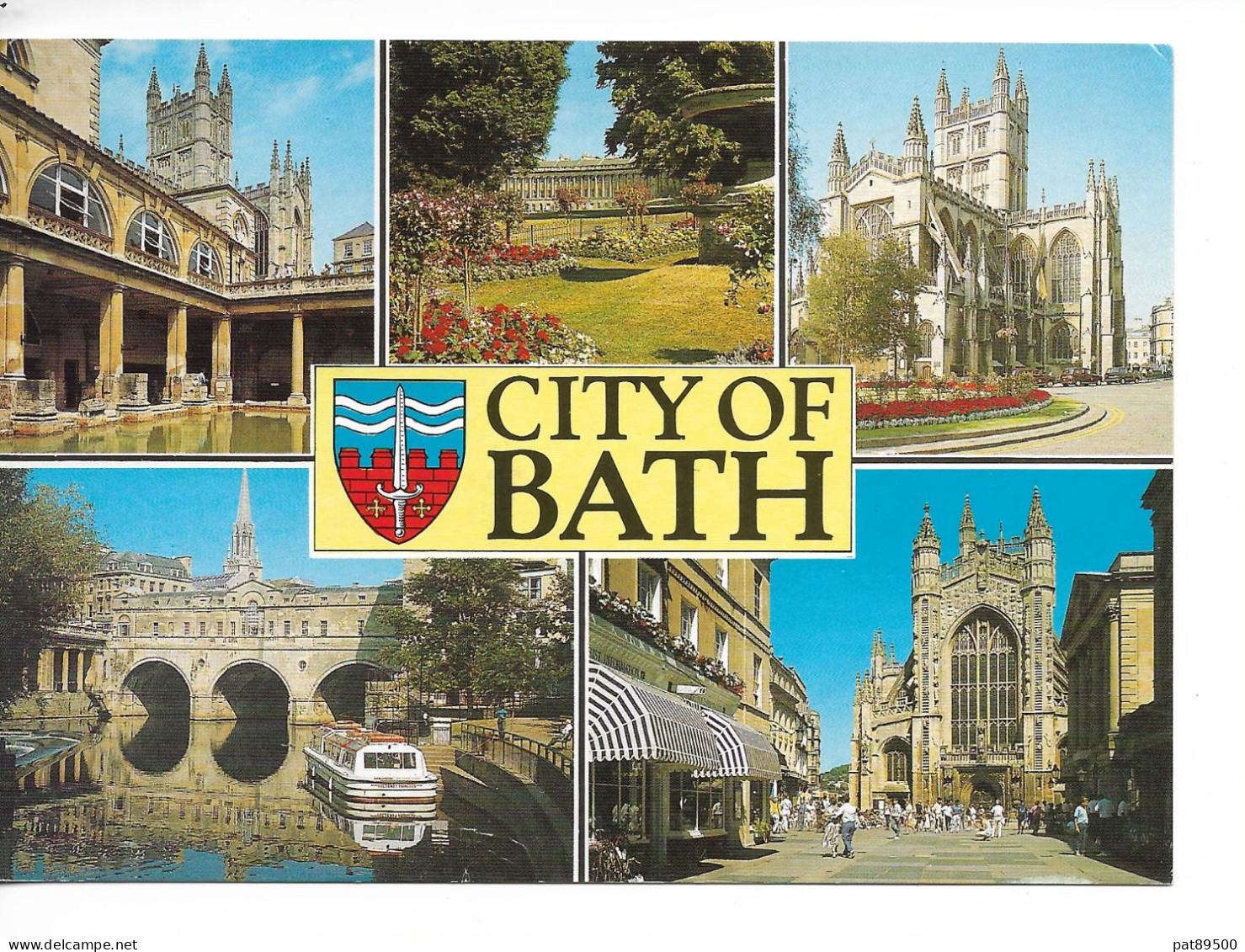 GRANDE BRETAGNE / CITY Of BATH / CPM MULTIVUES (5)  N° 2.53.01.27voyagée 1985 / T.Elisabeth II Bleu Avec Un E / TTBE+++ - Bath