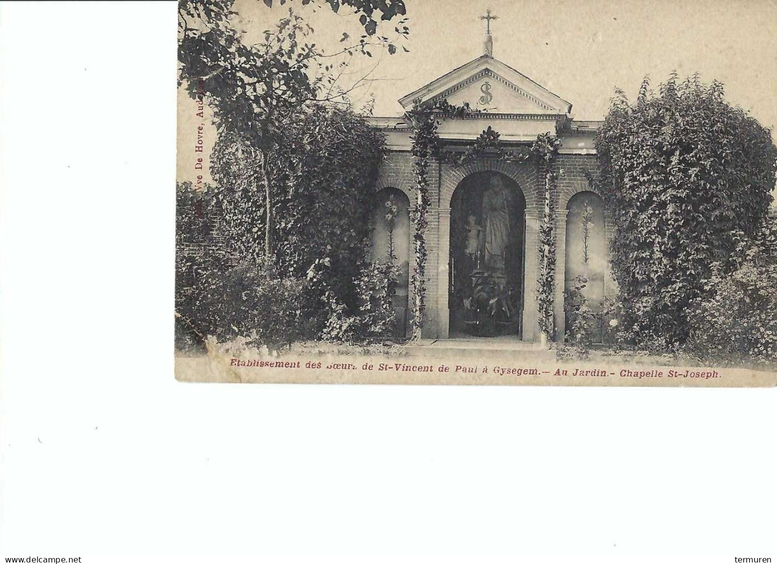 Gijzegem:Institut Des Soeurs De St Vincent De Paul à Gysegem -au Jardin -chapelle St Joseph - Aalst