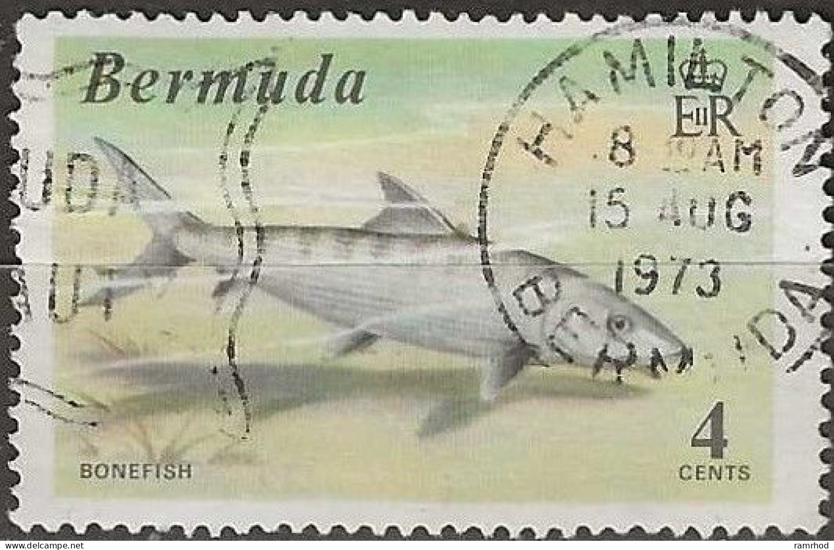 BERMUDA 1972 World Fishing Records - 4c - Bonefish FU - Bermudes