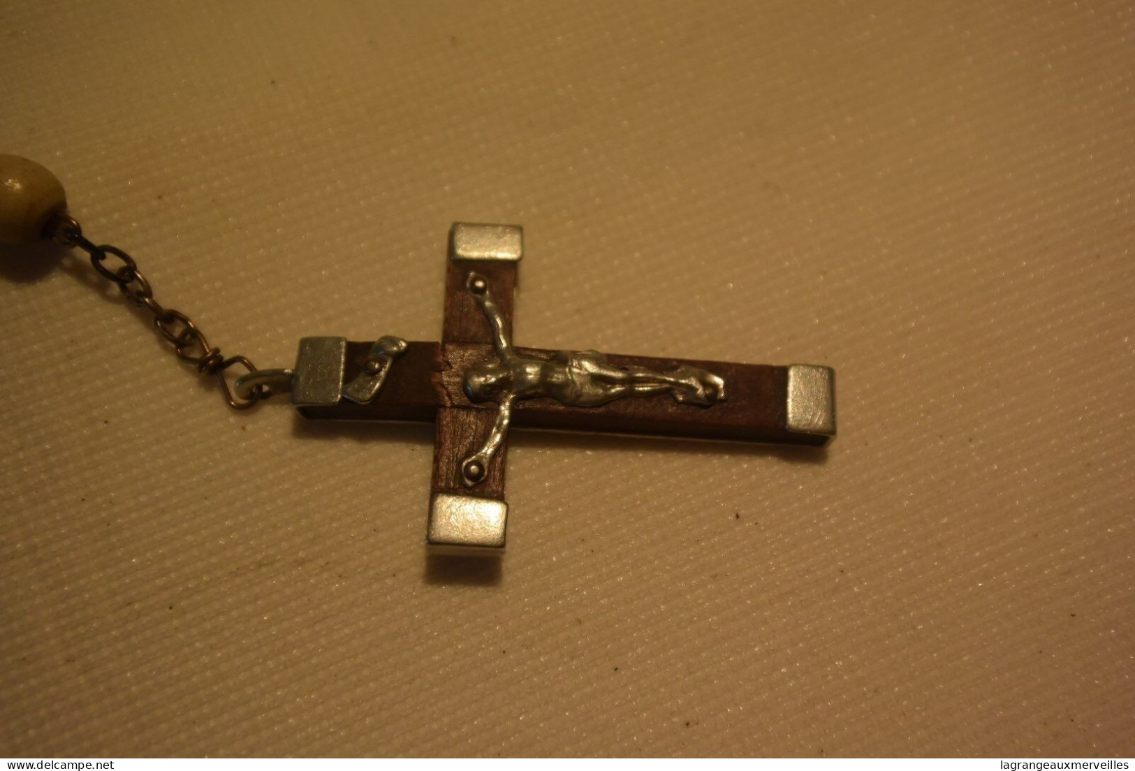 C70 Ancien Chapelet Old Crucifix Christ Jesus - Etnica