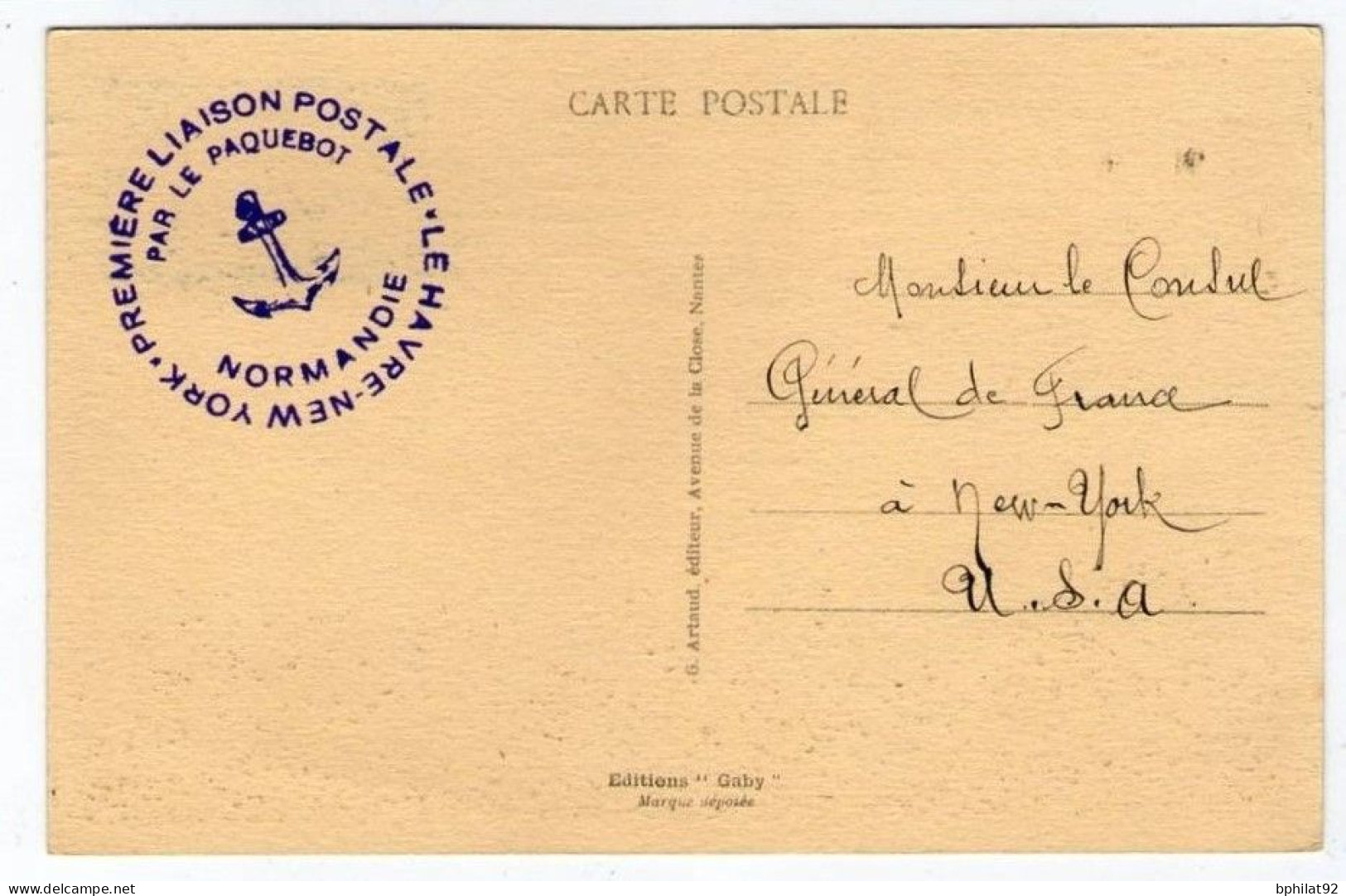 !!! CARTE MAXIMUM LE NORMANDIE CACHET VOYAGE INAUGURAL 29/05/1935 + VIGNETTE - 1930-1939