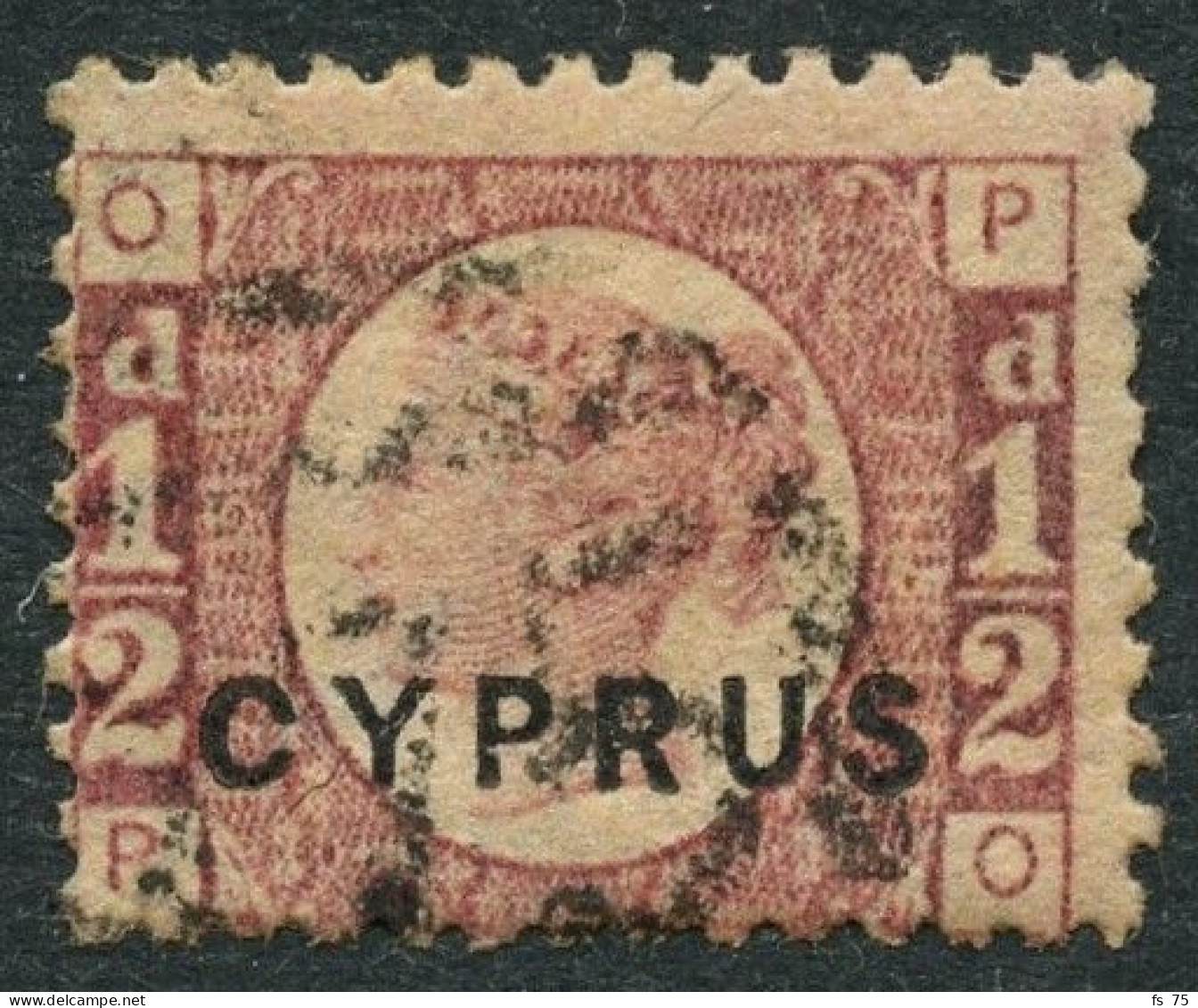 CHYPRE - YVERT 1 - 1/2 PENNY PLANCHE 15 OBLITERE - Zypern (...-1960)