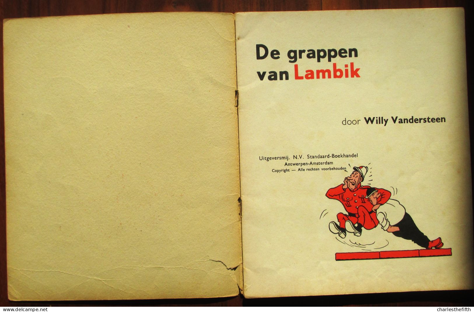 Stripverhaal DE GRAPPEN VAN LAMBIK - W. Vandersteen - 1ste Druk - 1956 ( Vandersteen Catalogus Van 2008 à 200€ ! ) - Suske & Wiske