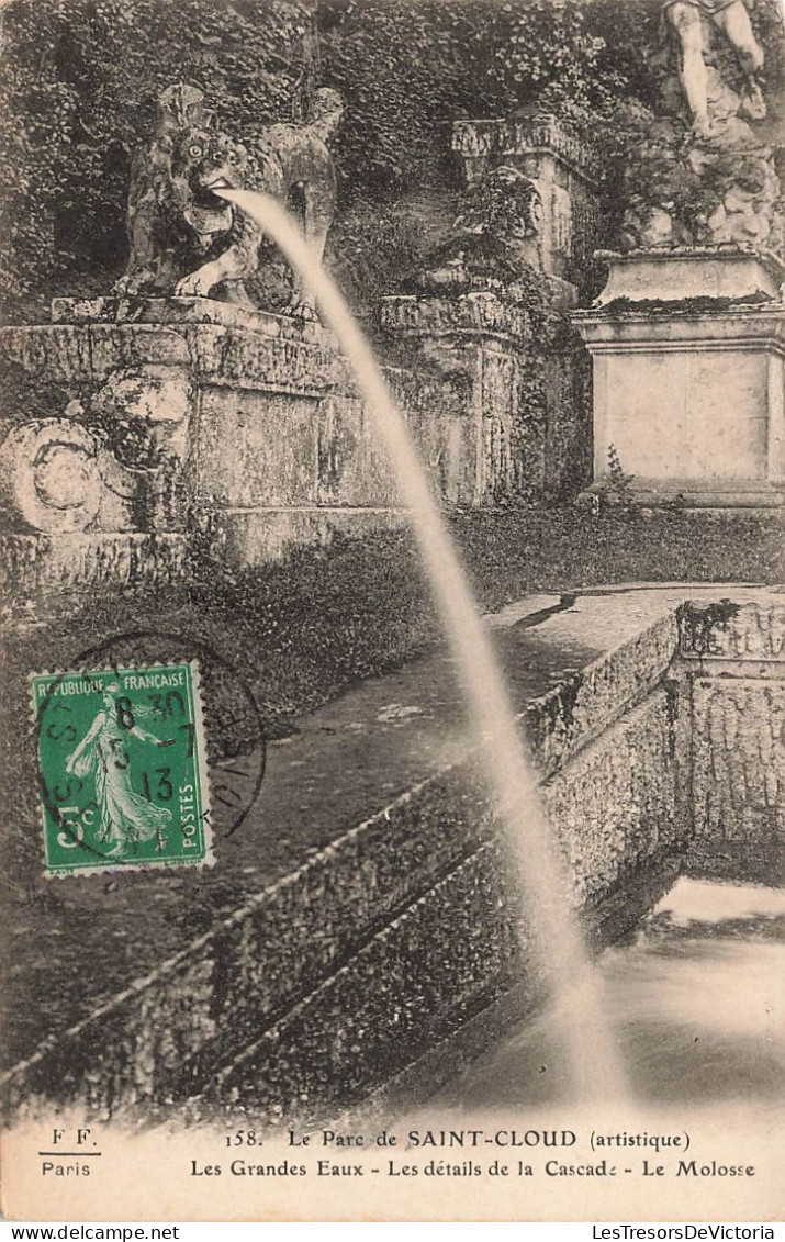 FRANCE - Saint Cloud - Le Parc - Les Grandes Eaux - Les Détails De La Cascade - Le Molosse - Carte Postale Ancienne - Saint Cloud