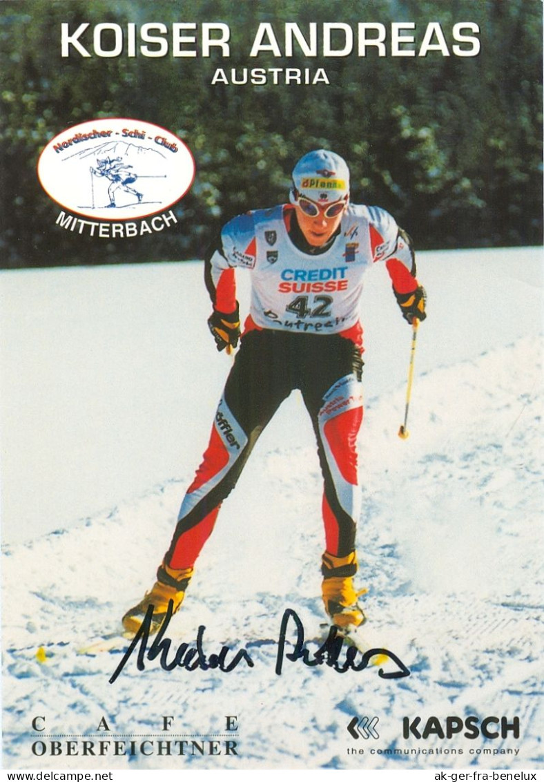 Autogramm AK Langläufer Andreas Koiser Arnsdorferbühel St. Sankt Sebastian Mitterbach Am Erlaufsee Österreich Austria - Wintersport