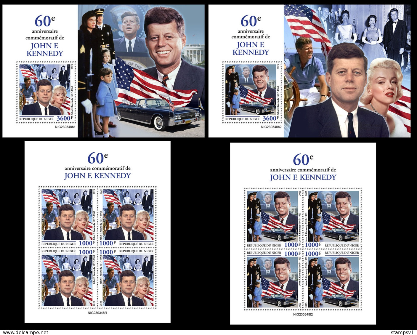 Niger  2023 60th Memorial Anniversary Of John F. Kennedy. (348) OFFICIAL ISSUE - Kennedy (John F.)