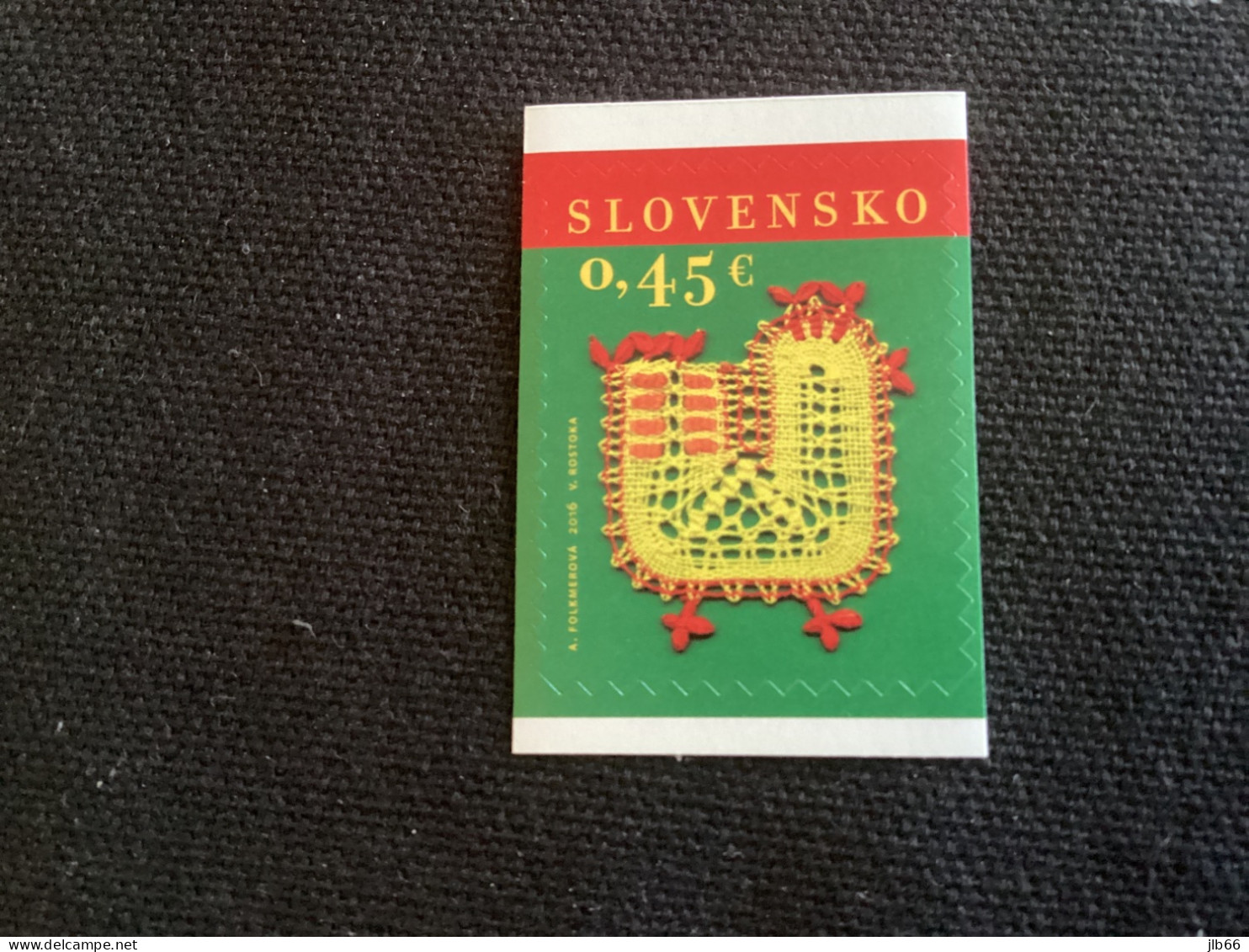 Slovaquie 2016 Yvert 685 PAQUES Le Timbre Auto Adhésif Dentelles Au Fuseau : Le Poulet - Unused Stamps