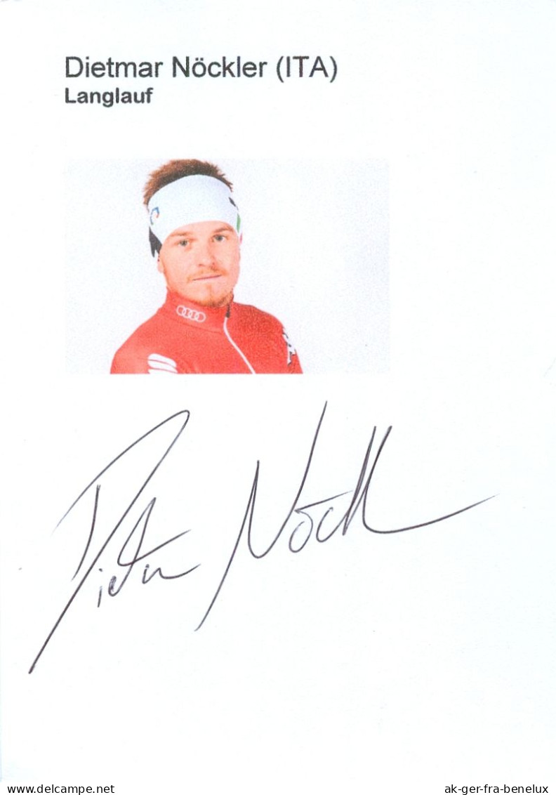 Autogramm AK Langläufer Dietmar Nöckler Bruneck Brunico Südtirol Alto Adige Italien Italia Italy Olympia Olympionike FIS - Autographes