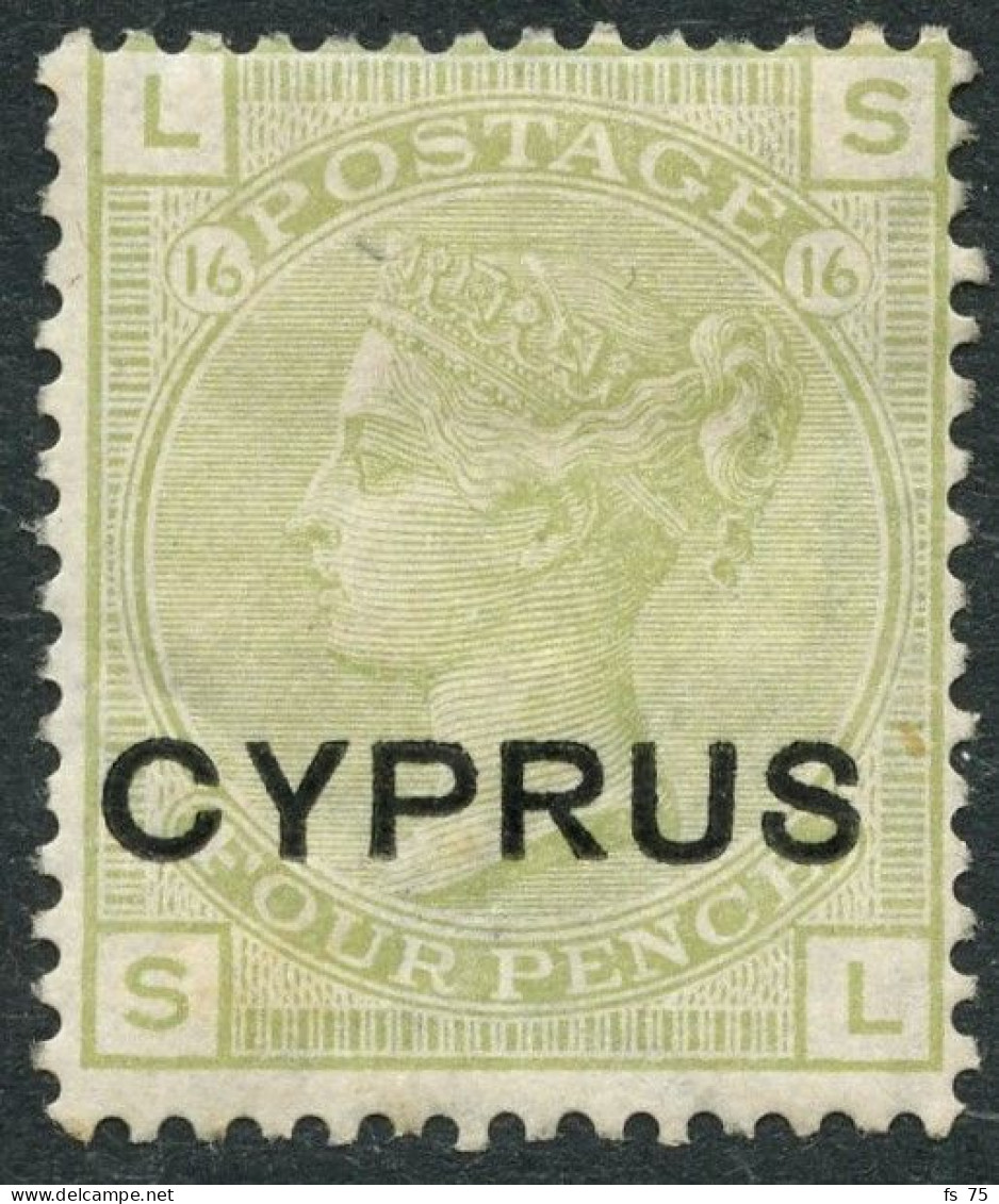 CHYPRE - YVERT 4 - 4 PENCE PLANCHE 16 AVEC CHARNIERE - Zypern (...-1960)