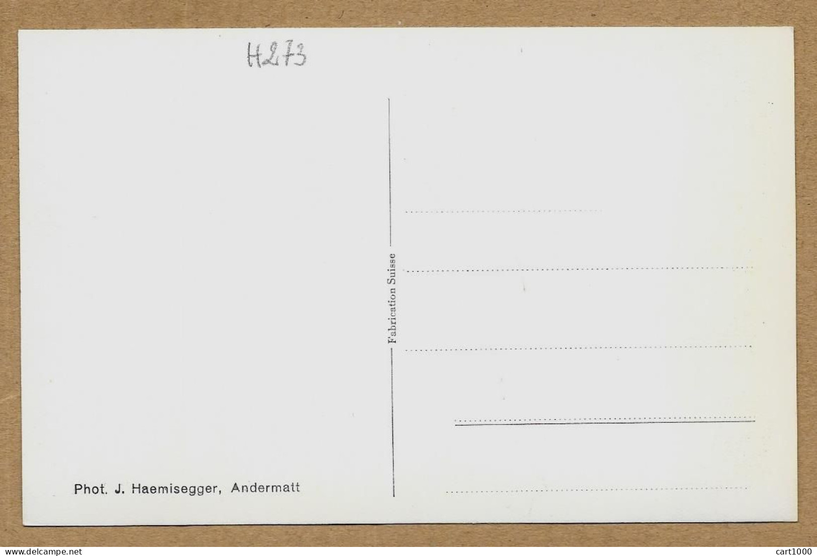 ANDERMATT MIT OBERALP STRASSE 1937 N°H273 - Andermatt