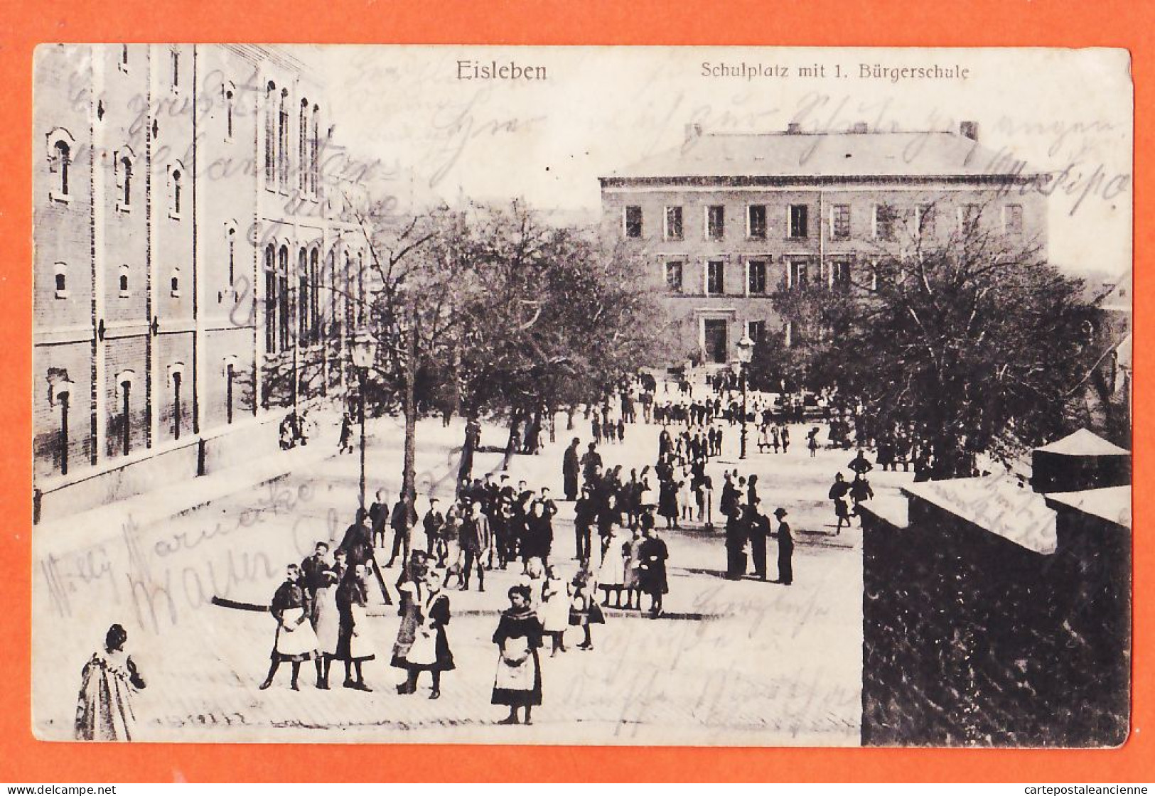 28886 / ⭐ ♥️ Rare EISLEBEN Sachsen-Anhalt Schulplatz Bürgerschule 1907 à Georges MOREAU Mailly-le-Chateau / Fritz EDER - Eisleben