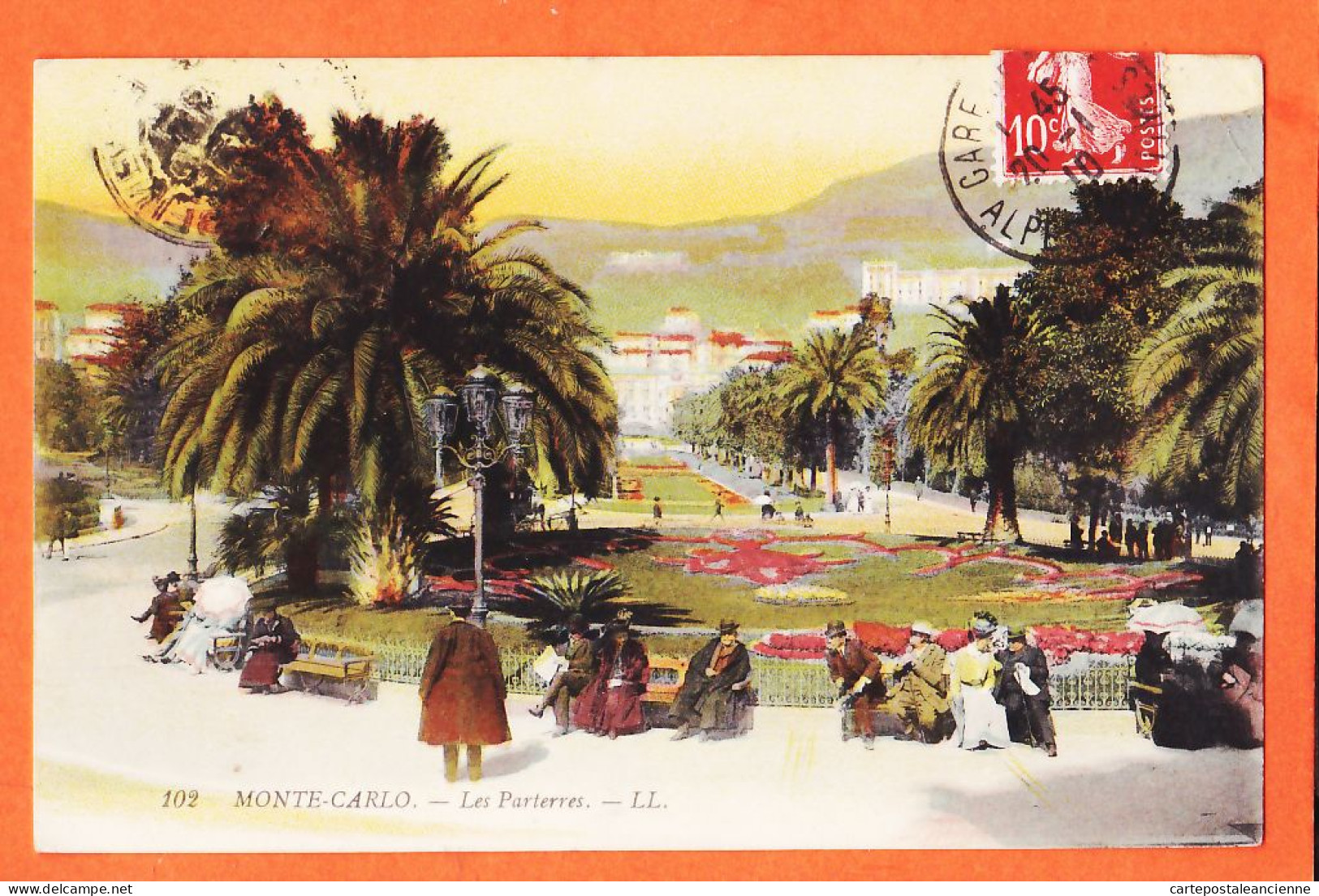 28814 / ⭐ MONTE-CARLO Monaco Les Parterres 1910 LILAOFF à CHANTALAT Rue Perrier Villa Prevost Grand Montrouge LEVY 102 - Exotische Tuin