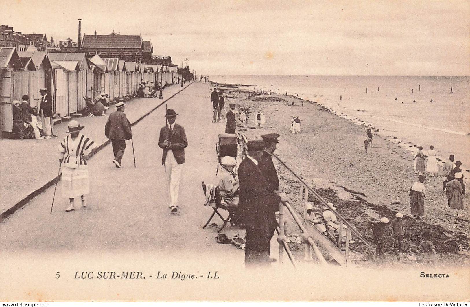 FRANCE - Luc Sur Mer - Vue Sur La Digue - LL - Animé - Carte Postale Ancienne - Luc Sur Mer