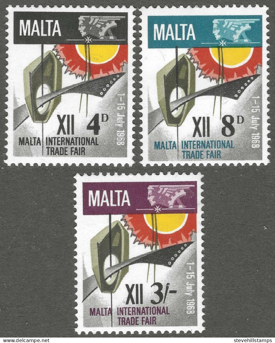 Malta. 1968 Malta International Trade Fair. MH Complete Set. SG 402-404. M3025 - Malte