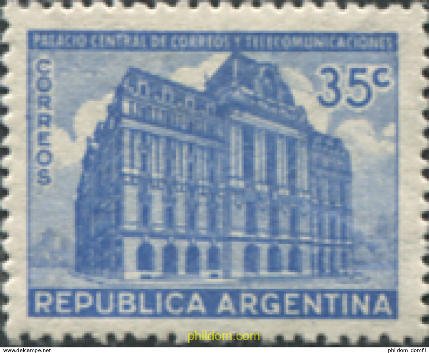 725569 HINGED ARGENTINA 1945 PALACIO DE CORREOS Y DE TELECOMUNICACIONES - Nuevos