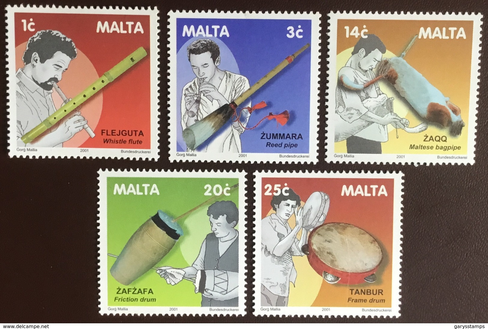 Malta 2001 Musical Instruments MNH - Malte