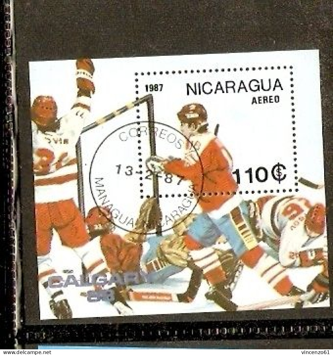 NICARAGUA AEREO 1987 - Hockey (sur Glace)