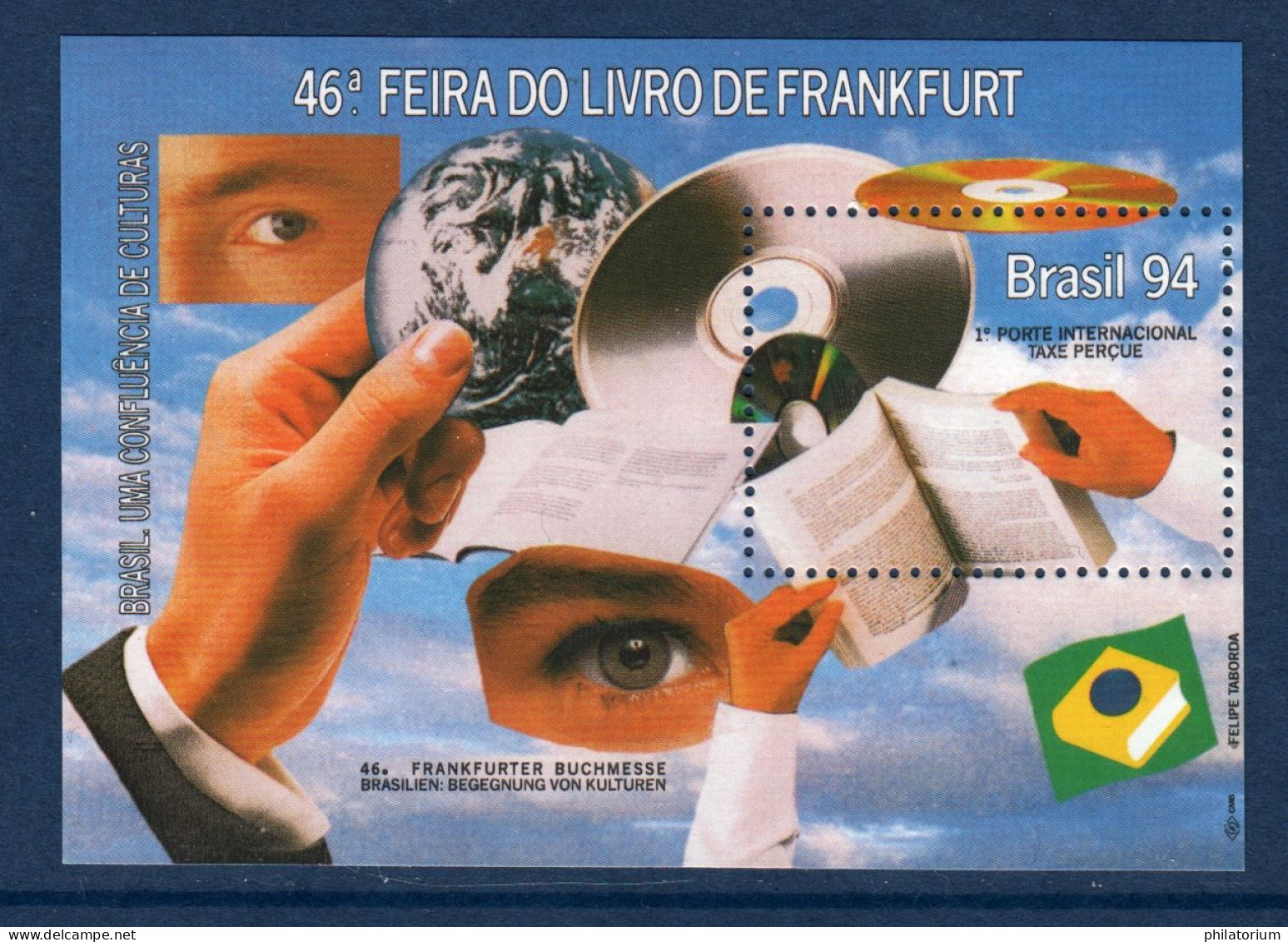 Bresil, Brasil, **, Yv BF 93, Mi BL 94, SG MS 2643, Foire Du Livre De Frankfort, - Blocs-feuillets