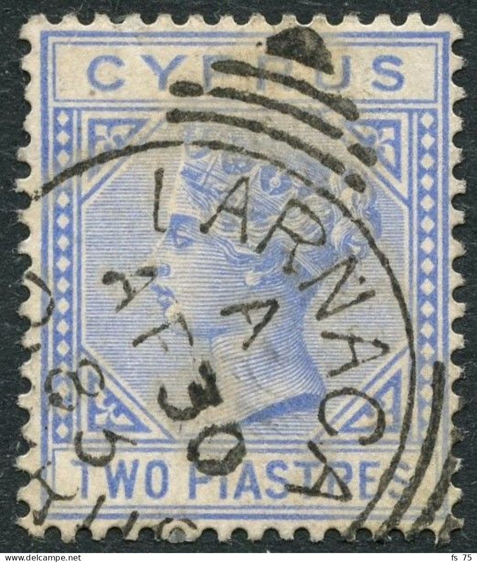 CHYPRE - YVERT 11  - 2 PIASTRES BLEU - OBLITERE - Cyprus (...-1960)