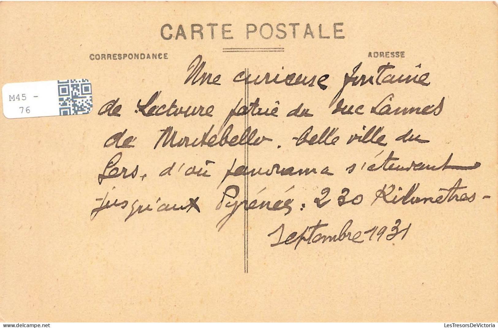 FRANCE - Lectoure - Hountelio Ou Fontaine De Diane - Carte Postale Ancienne - Lectoure