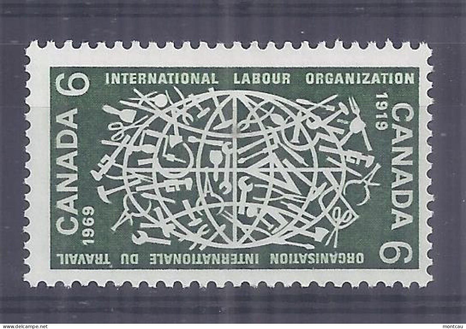Canada 1969. Organizacion Mundial Del Trabajo . Sc=493 - Unused Stamps