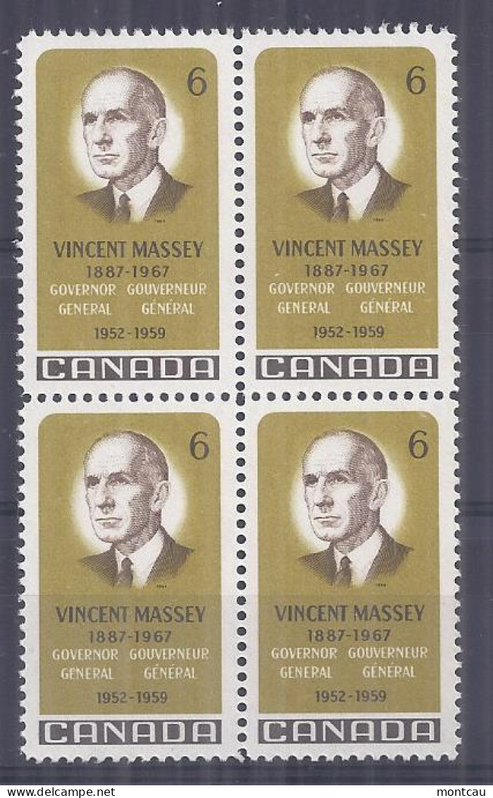 Canada 1969. Vincent Massey . Sc=491 (**) - Unused Stamps