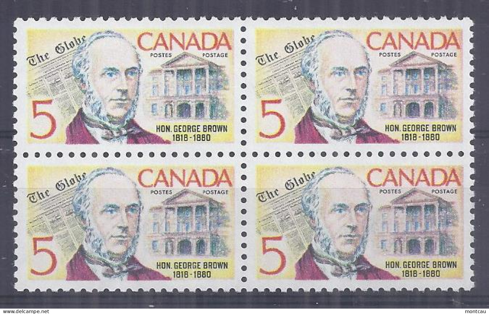 Canada 1968. George Brown . Sc=484 (**) - Unused Stamps