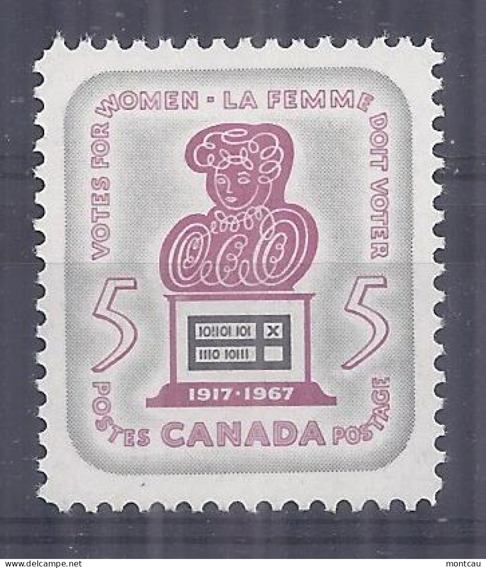 Canada 1967. Voto Femenino . Sc=470 (**) - Unused Stamps