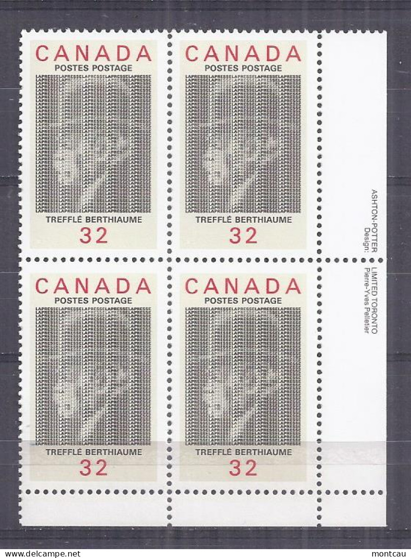 Canada 1984. La Presse . Sc=1044 (**) - Neufs