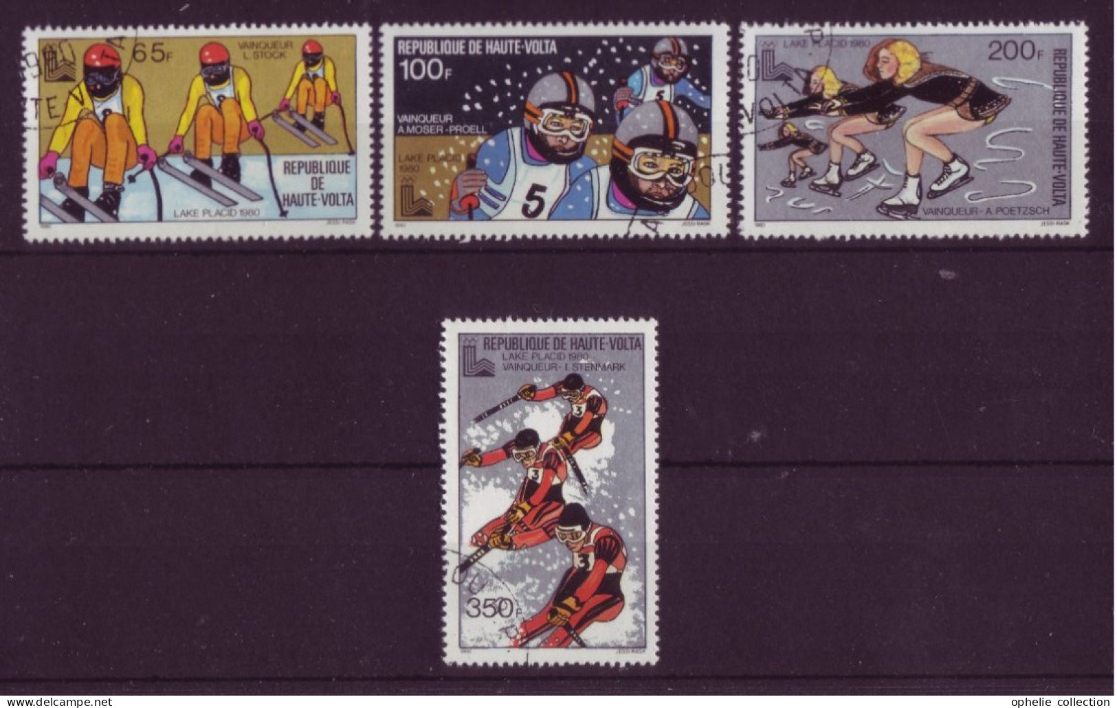 Afrique - Haute-Volta - Lake Placid 1980 - Jeux Olympiques D'hiver - 4 Timbres Différents - 6568 - Alto Volta (1958-1984)