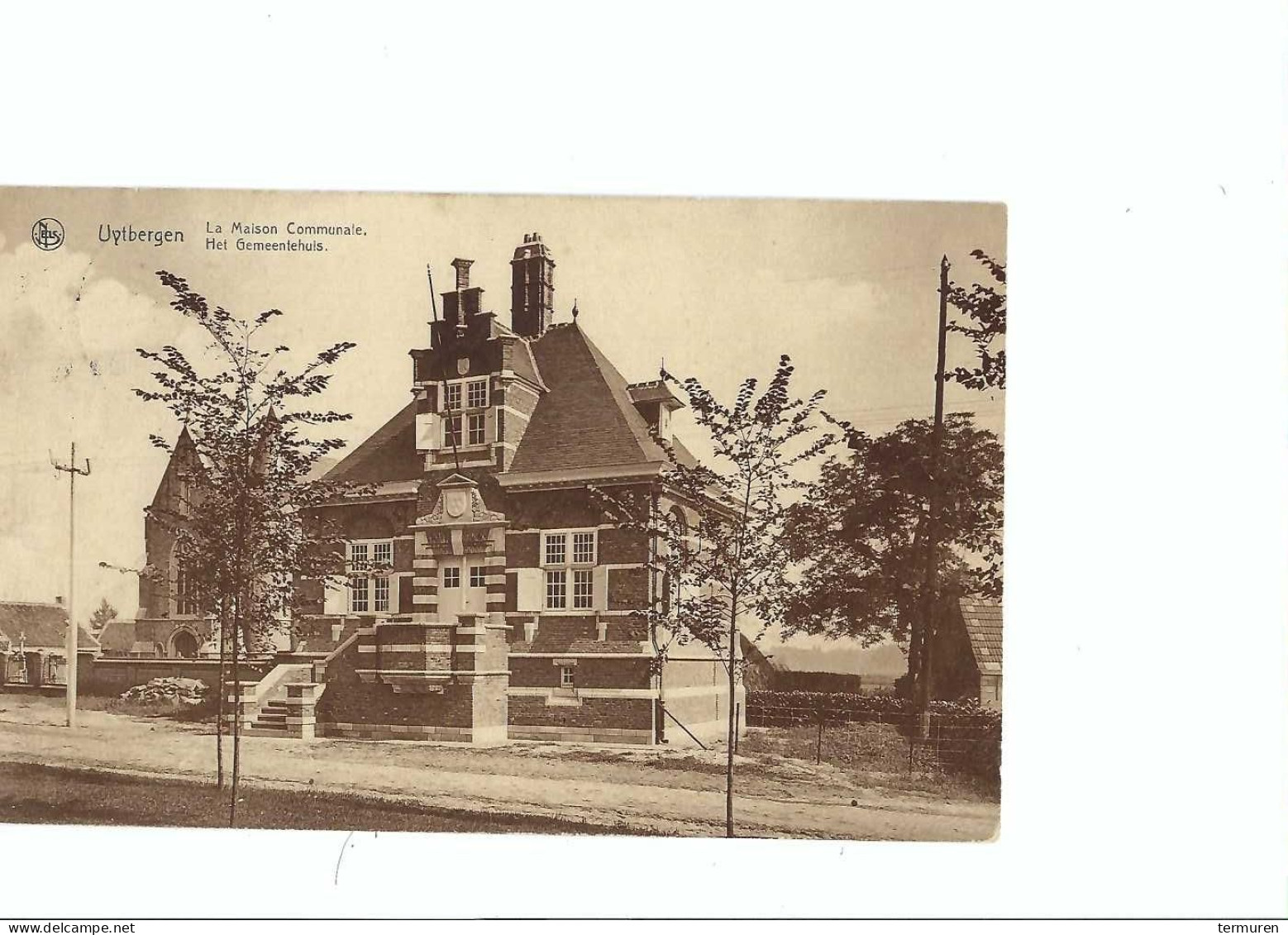 Uitbergen : Het Gemeentehuis In 1930 Verstuurd - Berlare