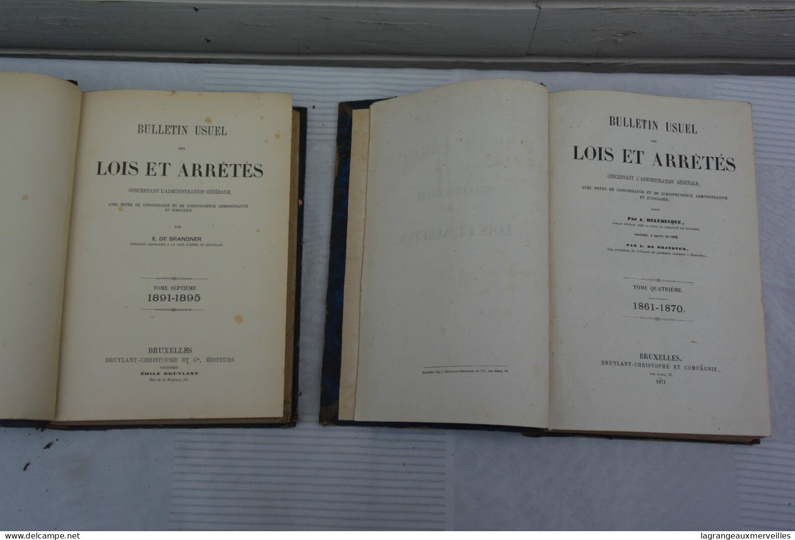 C72 2 Tomes De Bulletin Usuel Des Lois XIX ème Siècle 1891 1861 - Décrets & Lois