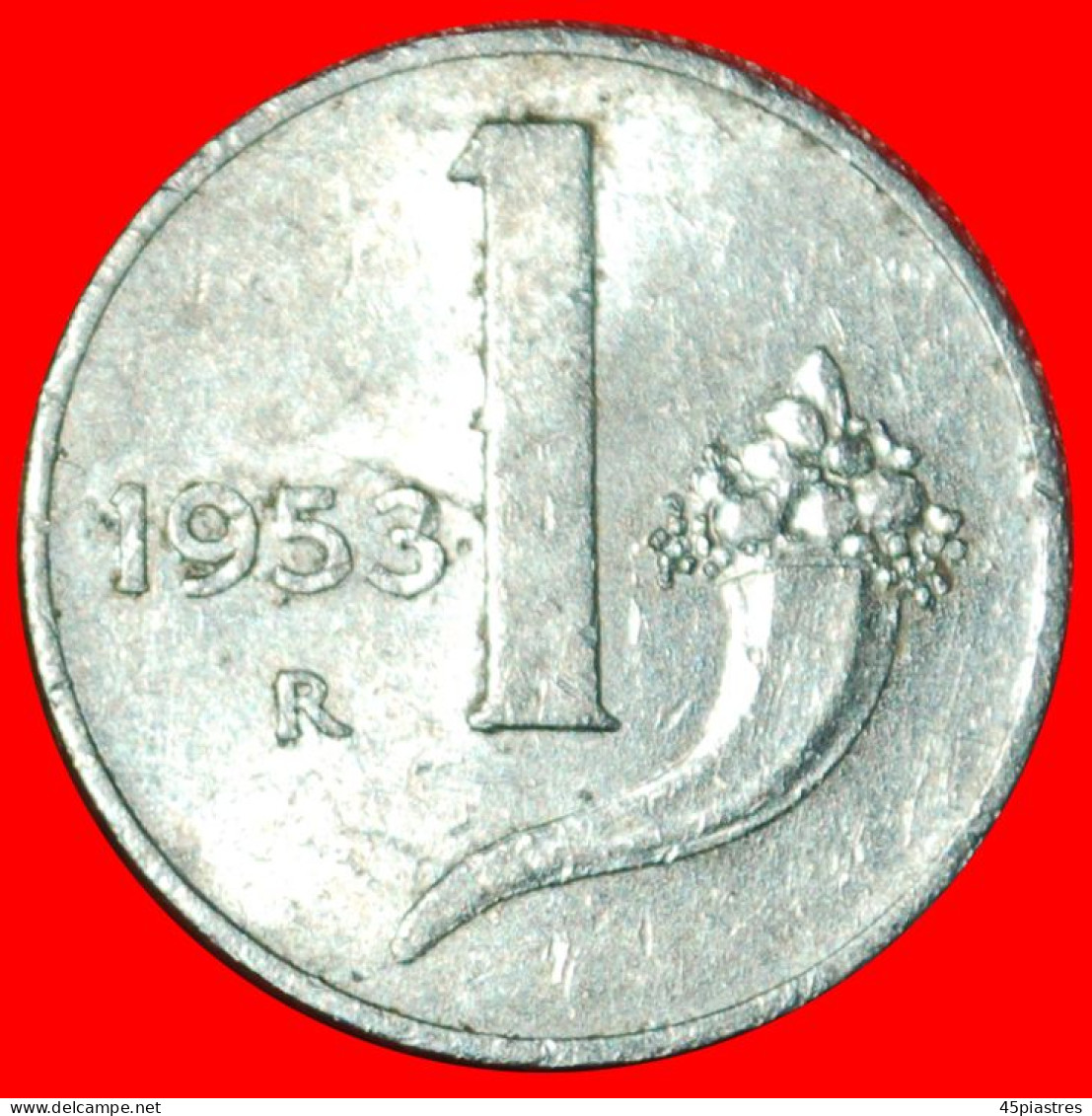 * CORNUCOPIA (1951-2001): ITALY  1 LIRA 1953R ASTRONOMY! · LOW START ·  NO RESERVE! - 1 Lira