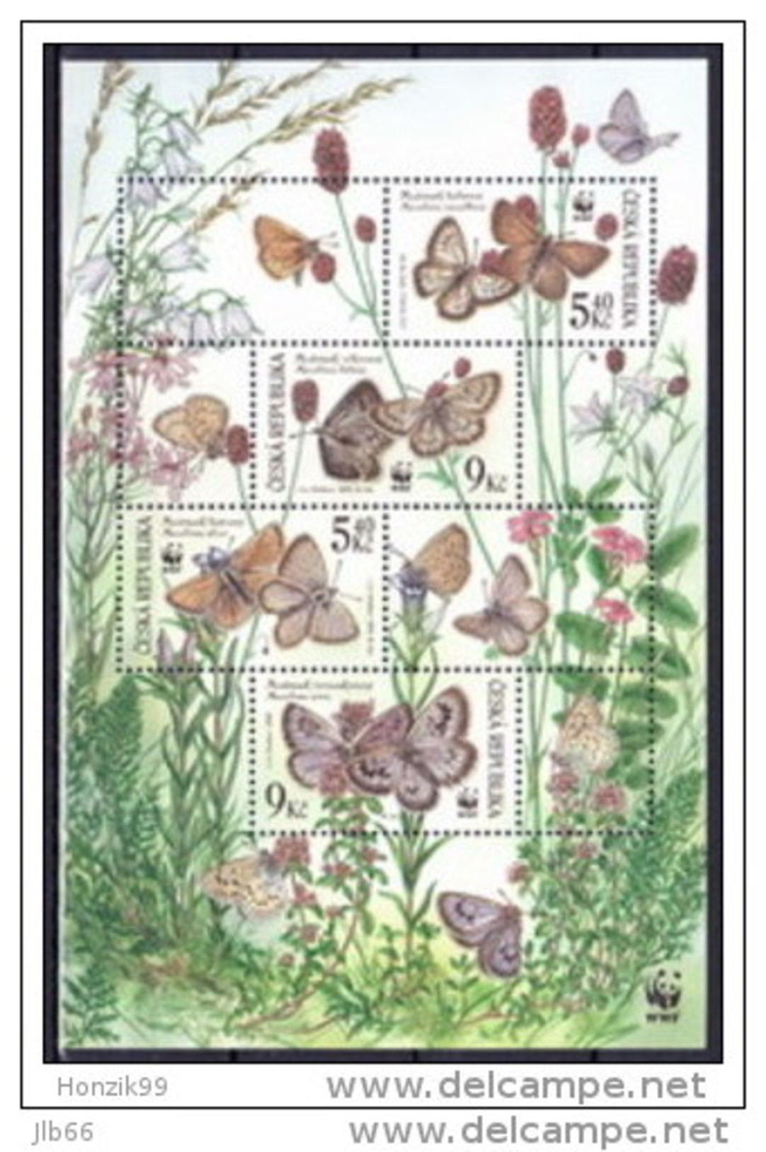 2002 Faune Papillons Butterflies YT BF 15 Mi B. 17 - Blocs-feuillets