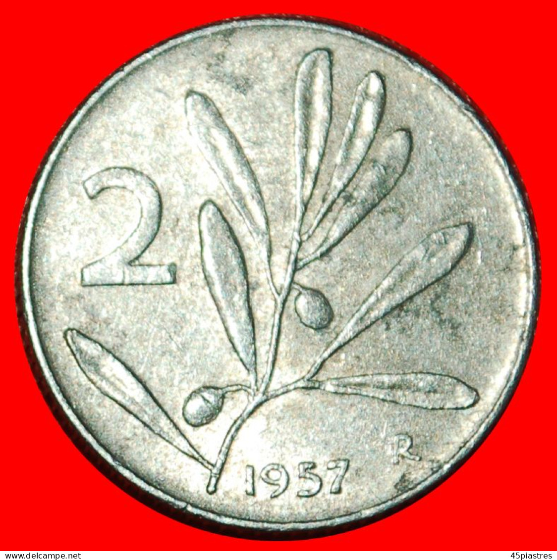 * MEHILÄINEN (1953-2001): ITALIA ~ 2 LIRAA 1957R! · LOW START ·  NO RESERVE! - 2 Lire