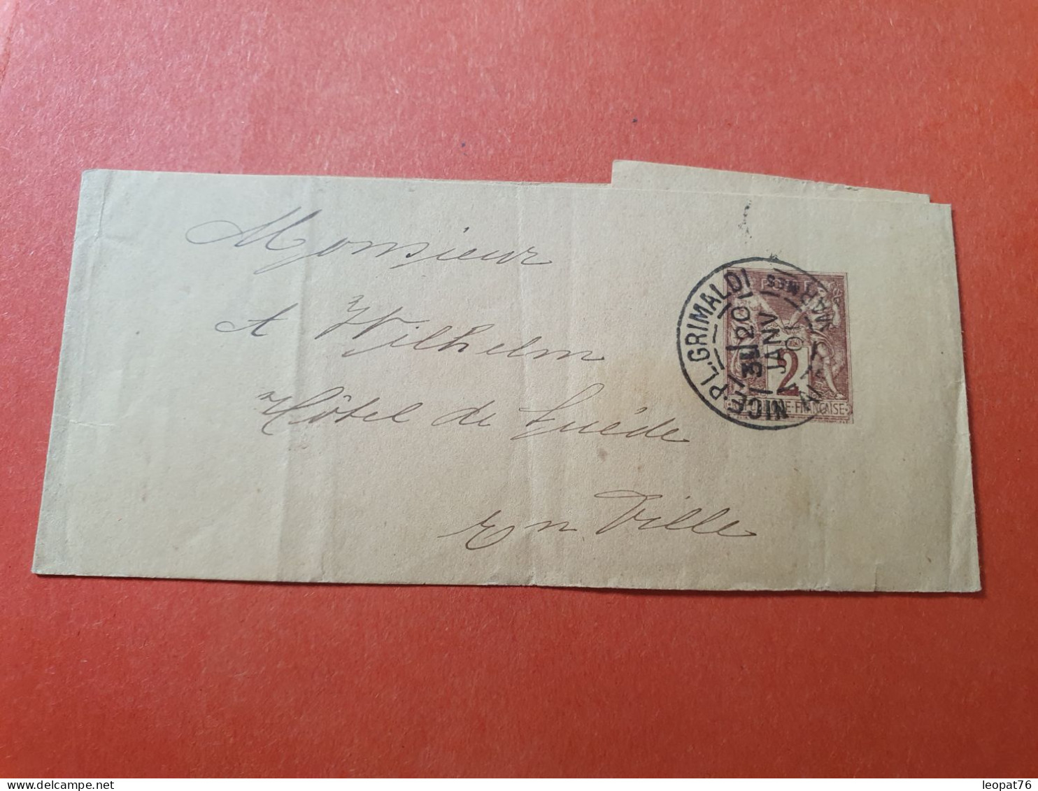 Entier Postal Type Sage 2ct De Nice Pour Nice En 1901- Réf 3426 - Wikkels Voor Tijdschriften