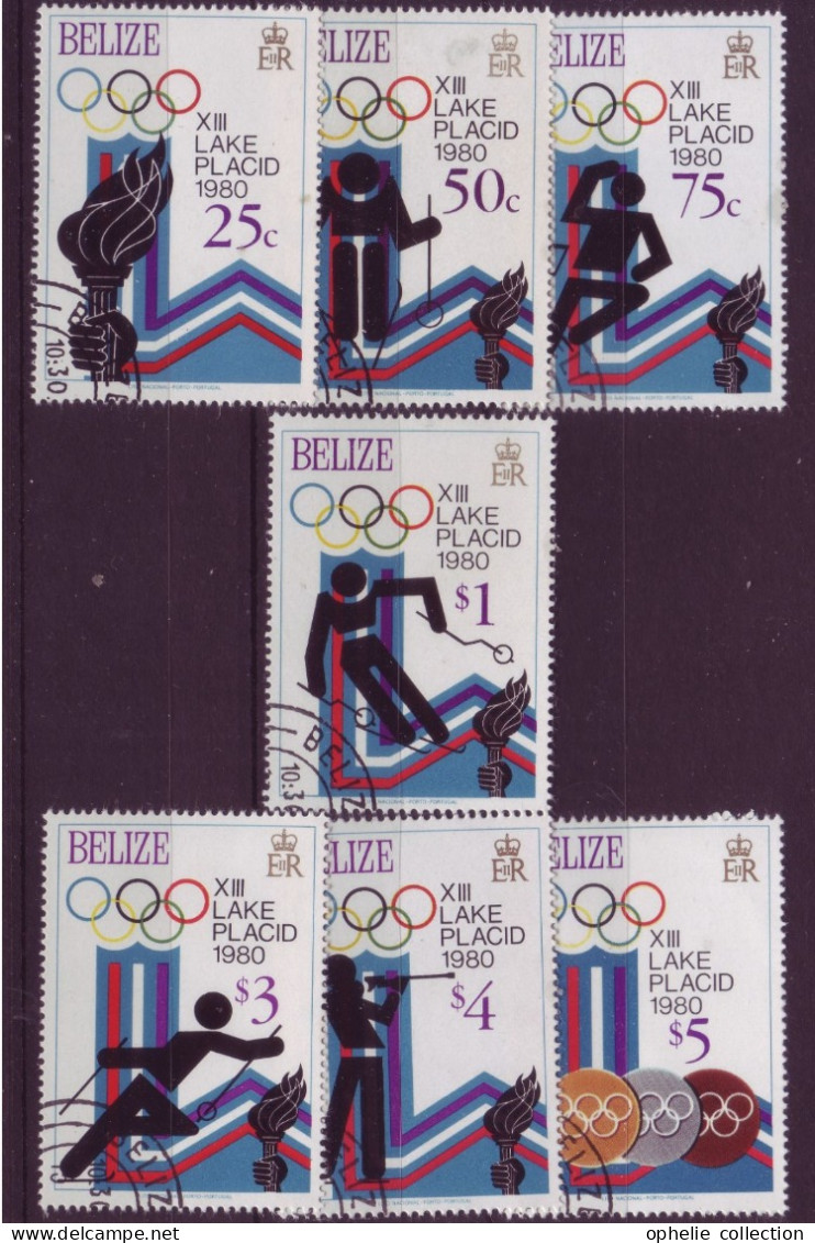 Amérique - Bélize - 1980 Lake Placid - Olympic Games Winter  - 7 Timbres Différents - 6578 - Belize (1973-...)