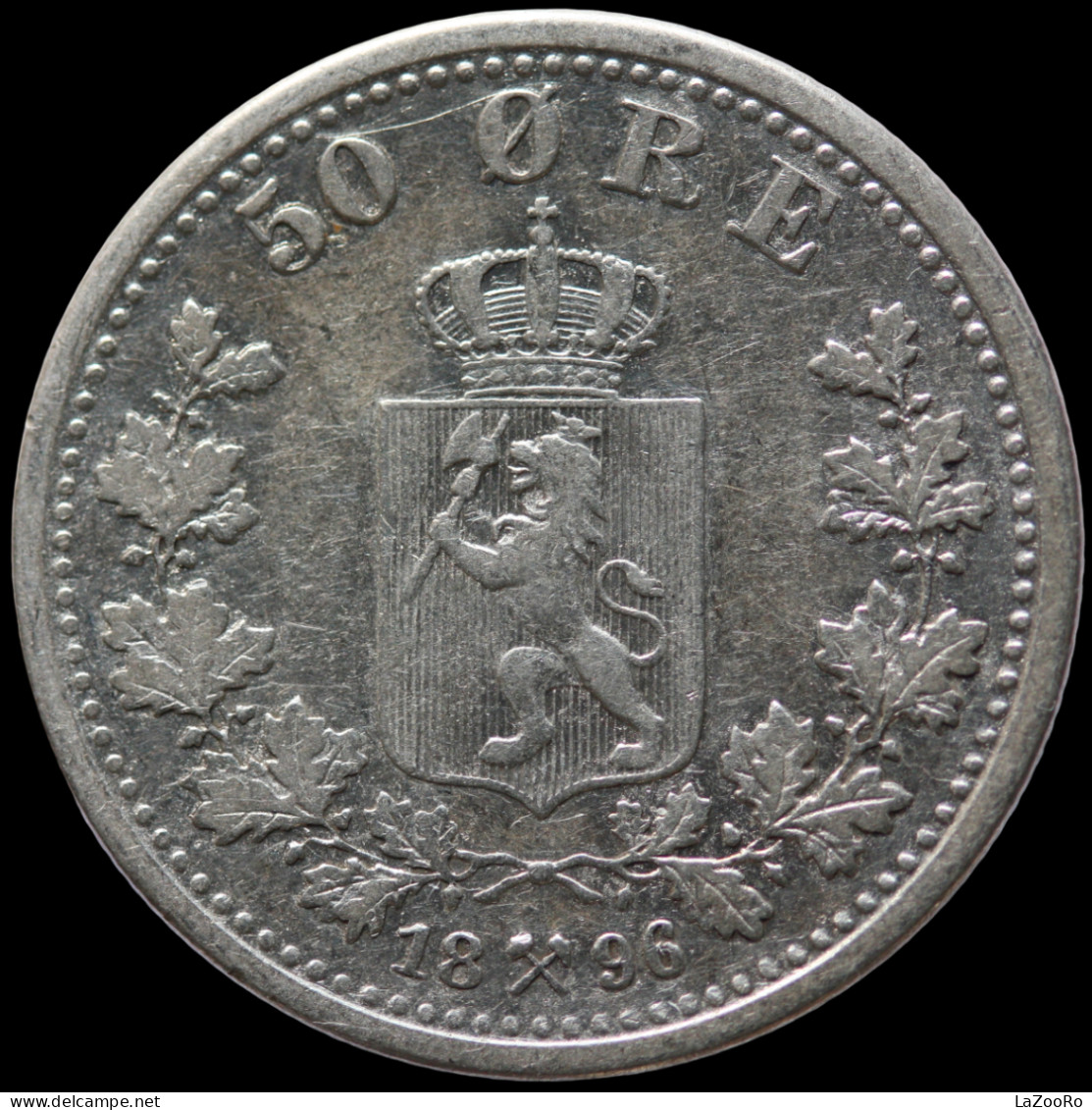 LaZooRo: Norway 50 Ore 1896 XF - Silver - Norway