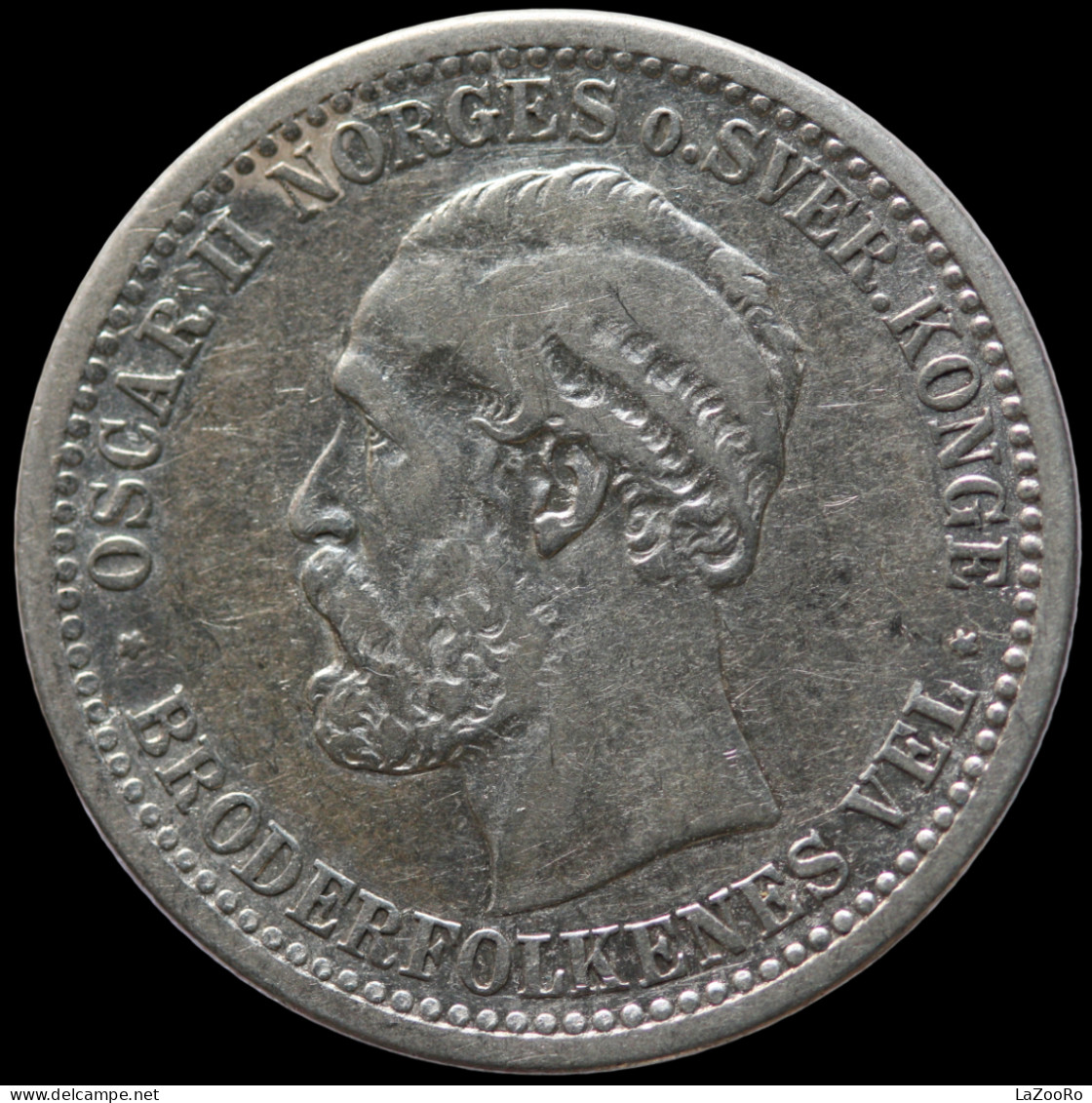 LaZooRo: Norway 50 Ore 1896 XF - Silver - Norway