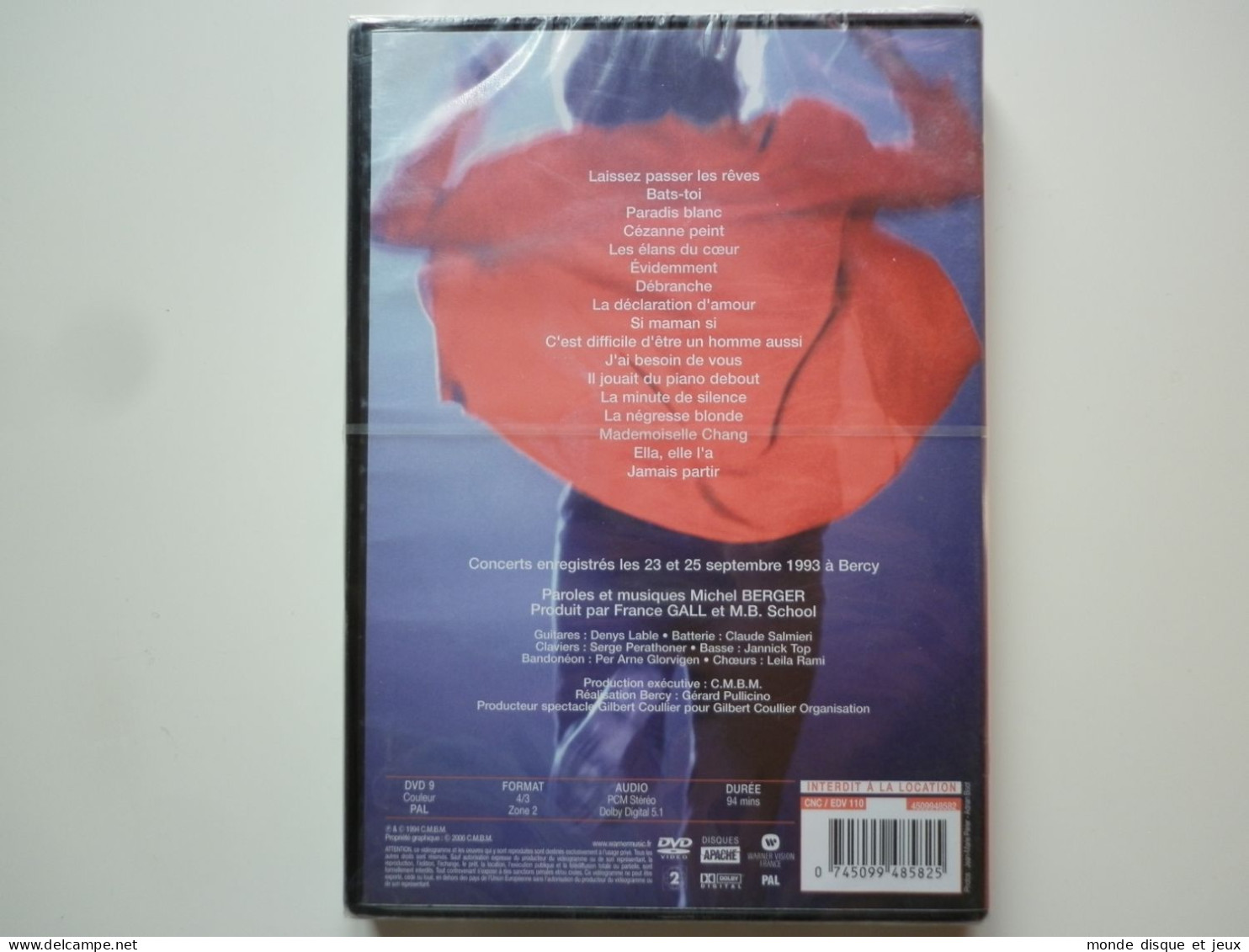 France Gall Dvd Bercy 93 - Music On DVD