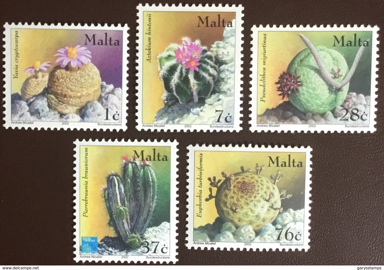 Malta 2002 Cacti & Succulents MNH - Cactussen