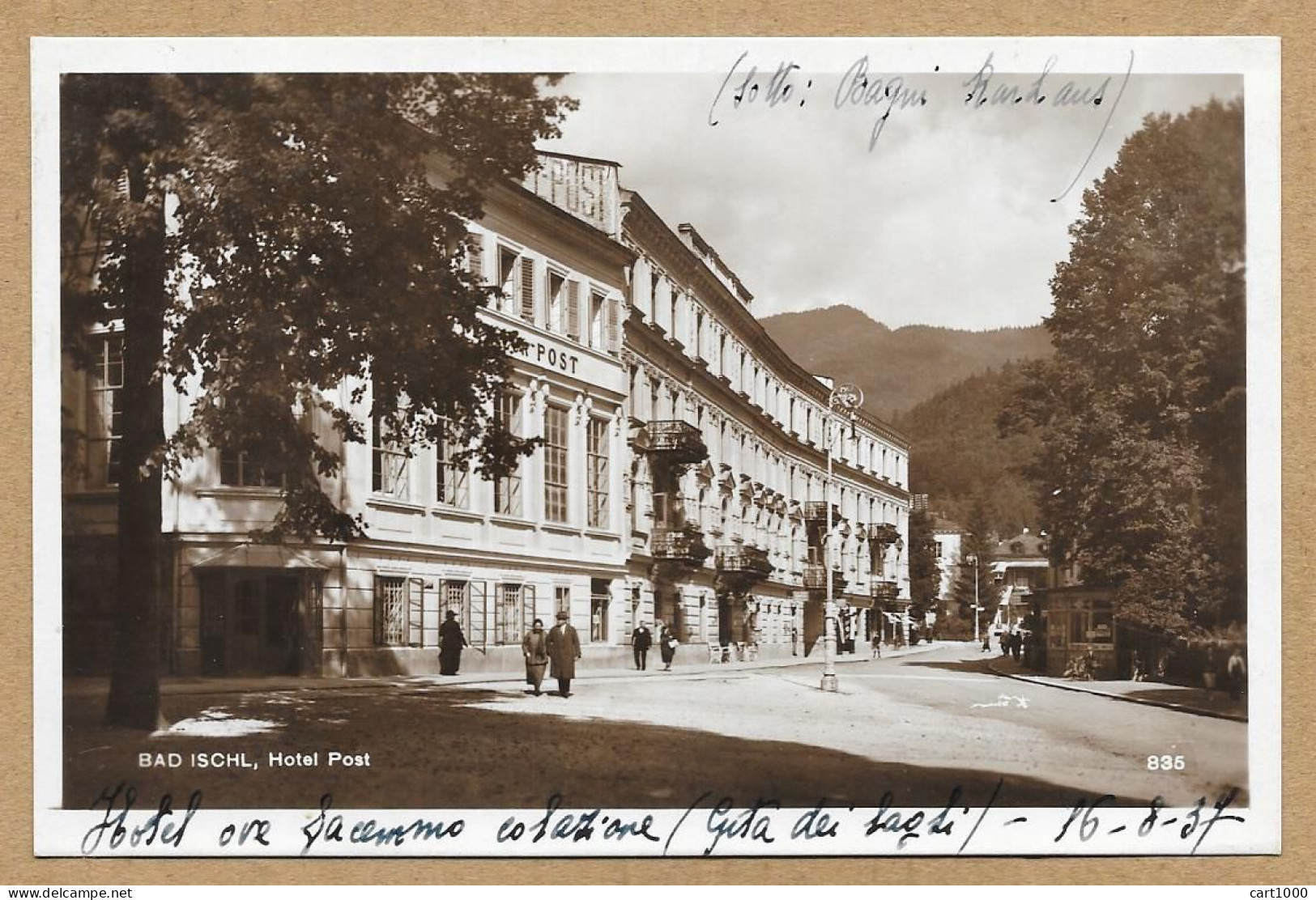 BAD ISCHL HOTEL POST 1937 N°H281 - Bad Ischl