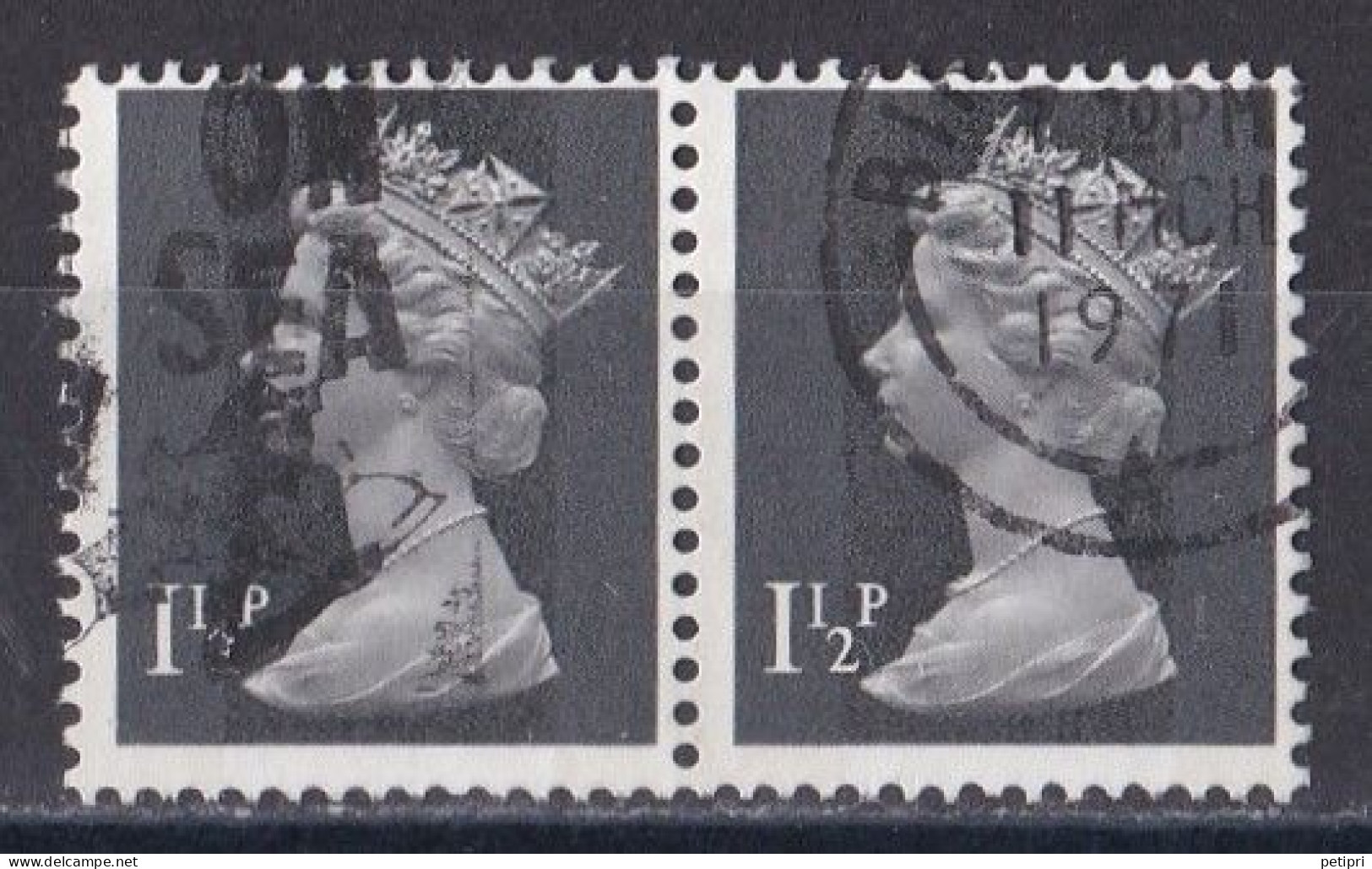 Grande Bretagne - 1971 - 1980 -  Elisabeth II -  Y&T N °  607  Paire  Oblitérée - Usados