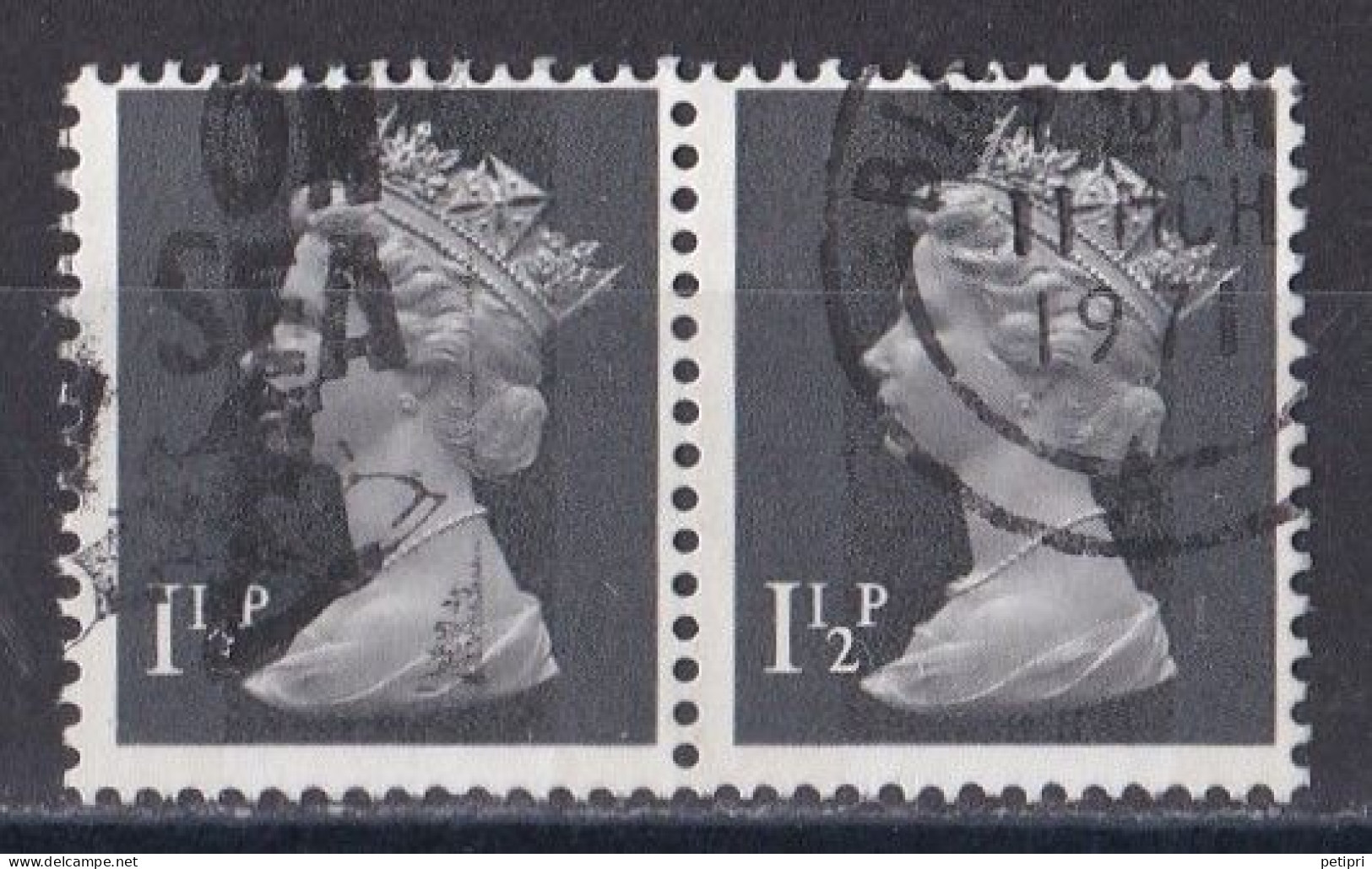 Grande Bretagne - 1971 - 1980 -  Elisabeth II -  Y&T N °  607  Paire  Oblitérée - Oblitérés